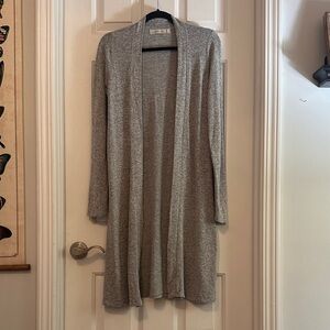 Abercrombie and fitch heather grey long line open front cardigan small